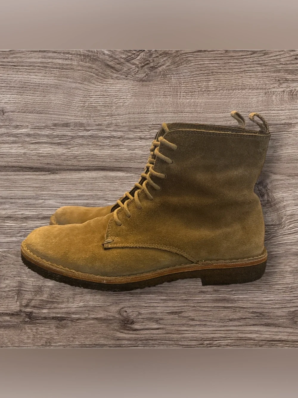 Astorflex Men's Bootflex Boot In Stone Suede Italian Calf Leather Size 8.5 US